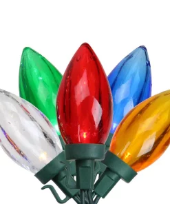 Brite Star 100-Light LED Transparent Multi Color C9 Christmas Lights With Green Wire