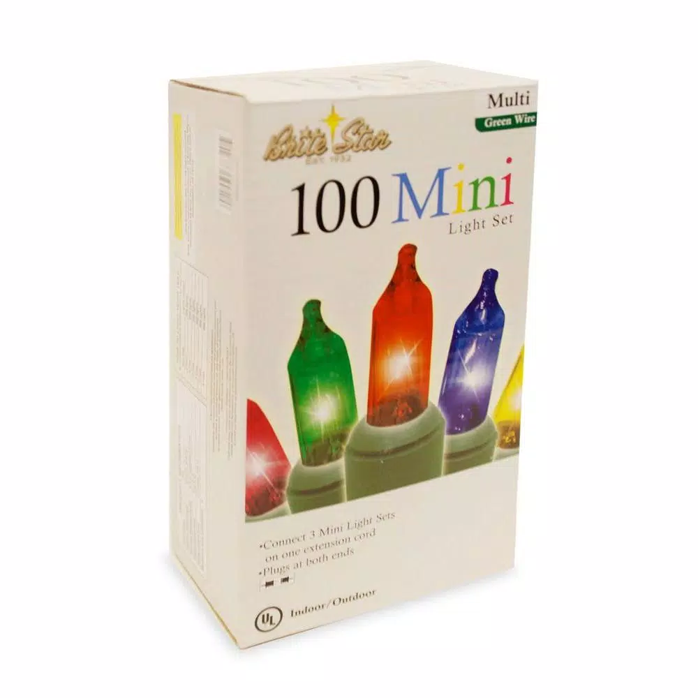 Christmas Lights Brite Star 100-Light Multi-Color Mini Lights (Box Of 2) 2 Christmas Lights Brite Star 100-Light Multi-Color Mini Lights (Box Of 2) - Image 2