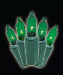 Christmas Lights Brite Star 50-Light Designer Series Green Mini Light Set (Set Of 2)