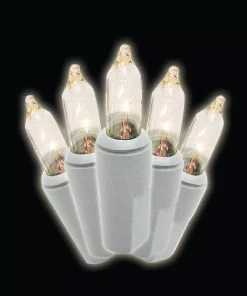 Christmas Lights Brite Star 50-Light Designer Series Clear Mini Light Set With White Wire (Set Of 2)