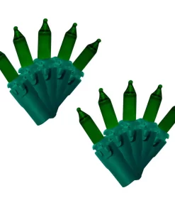 Christmas Lights Brite Star 100-Light Designer Series Green Mini Light Set (Set Of 2)