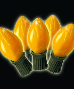 Christmas Lights Brite Star 25-Light Gold Old Fashioned Lights (Set Of 2)