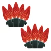 Christmas Lights Brite Star 35-Light Red Faceted C6 LED Light Set (Set Of 2)