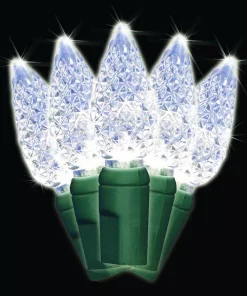 Christmas Lights Brite Star Battery-Operated 35-Light Pure White C6 LED Light Set (Set Of 2)