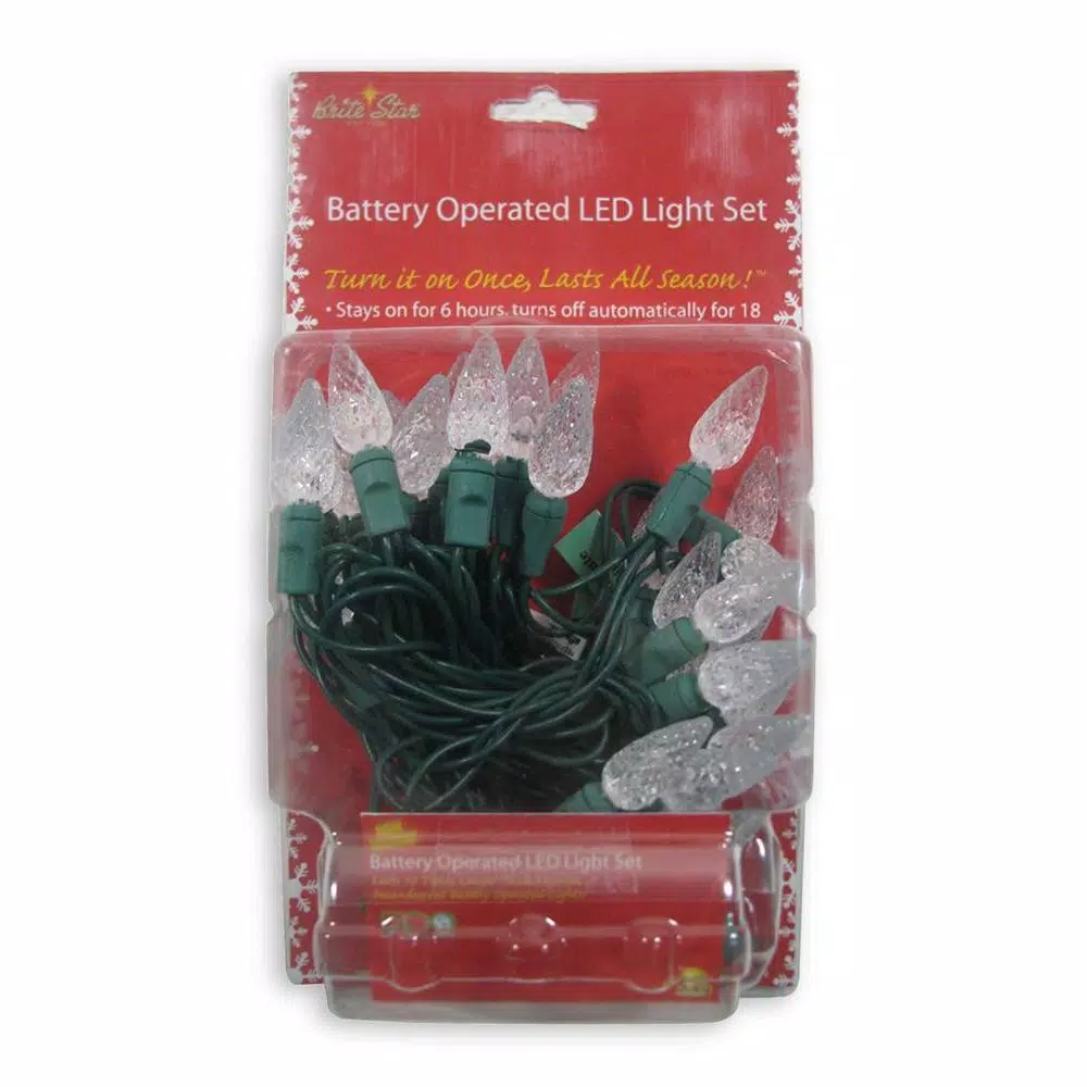 Christmas Lights Brite Star Battery-Operated 35-Light Warm White C6 LED Light Set (Set Of 2) 2 Christmas Lights Brite Star Battery-Operated 35-Light Warm White C6 LED Light Set (Set Of 2) - Image 2