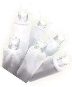 Christmas Lights Brite Star 50-Light Warm White Micro Mini Flex-Shape LED Light String, White Wire