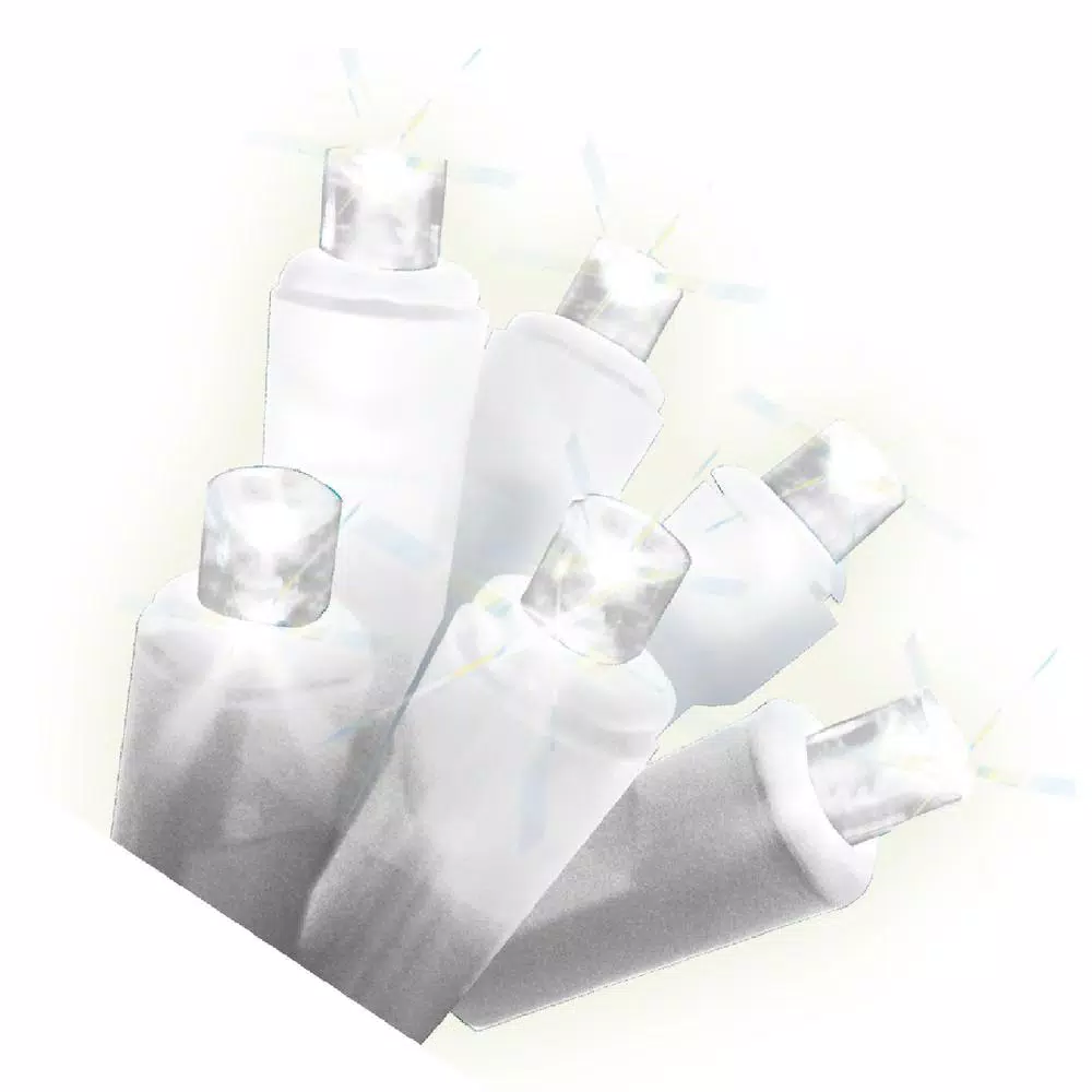 Christmas Lights Brite Star 50-Light Warm White Micro Mini Flex-Shape LED Light String, White Wire 1 Christmas Lights Brite Star 50-Light Warm White Micro Mini Flex-Shape LED Light String, White Wire