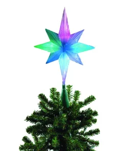 Christmas Tree Decorations Brite Star Frosty Star Color Changing LED Tree Topper