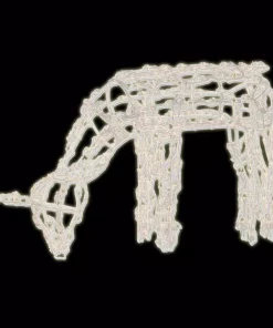 Outdoor Christmas Decorations Brite Star 39 In. 105-Light LED Feeding Doe Sculpture Wireframe