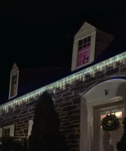 Christmas Lights Brite Star 60-Light Pure White Amazing Ice Drip Mini Ice LED Light Set -Christmas Tree Decorations Shop brite star icicle lights 39 658 00 31 1000