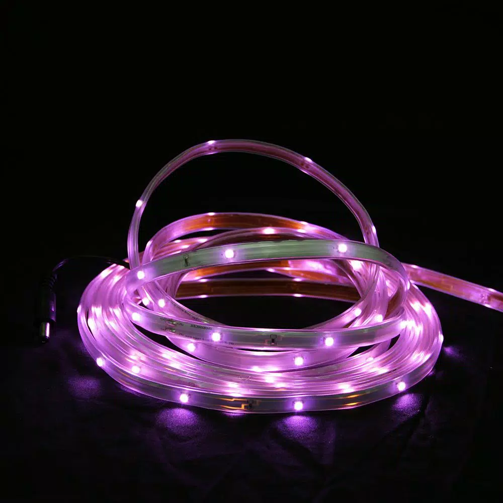 Christmas Lights CC Christmas Decor 18 Ft. 72-Light Pink LED Outdoor Christmas Linear Tape Lighting With White Finish 1 Christmas Lights CC Christmas Decor 18 Ft. 72-Light Pink LED Outdoor Christmas Linear Tape Lighting With White Finish