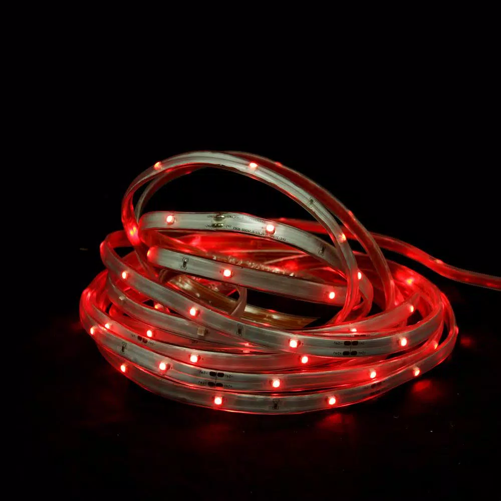 Christmas Lights CC Christmas Decor 18 Ft. 72-Light Red LED Outdoor Christmas Linear Tape Lighting With White Finish 1 Christmas Lights CC Christmas Decor 18 Ft. 72-Light Red LED Outdoor Christmas Linear Tape Lighting With White Finish