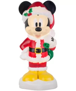 Christmas Lights Gemmy 2 Ft. Tall White Lighted Christmas Outdoor Decor-Mickey With Gifts-Disney