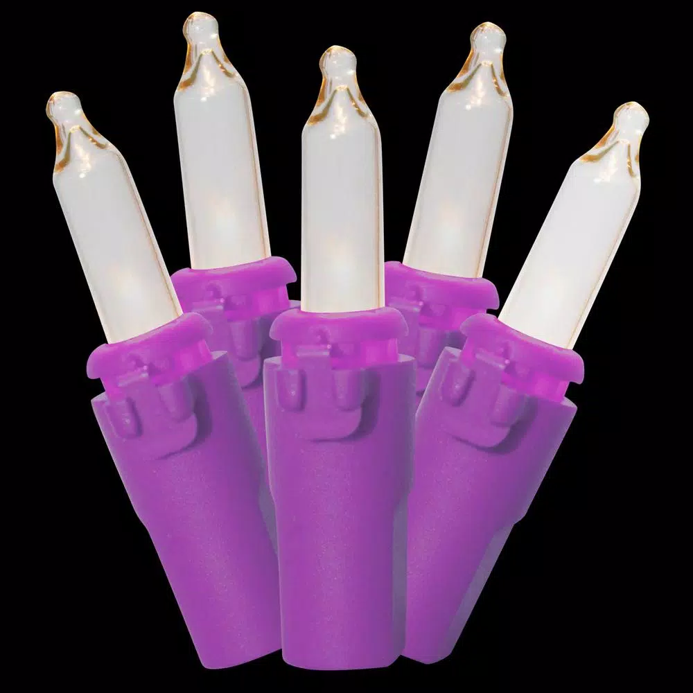 Christmas Lights Brite Star 50-Light Designer Series Clear Light Set, Purple Wire 1 Christmas Lights Brite Star 50-Light Designer Series Clear Light Set, Purple Wire