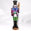 Outdoor Christmas Decorations HOLIDYNAMICS HOLIDAY LIGHTING SOLUTIONS 44 In. Small Nutcracker Resin With Scepter Outdoor Christmas Decor