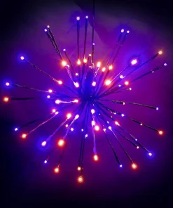 Outdoor Christmas Decorations HOLIDYNAMICS HOLIDAY LIGHTING SOLUTIONS 16 In. Orange/Purple LED Spritzer Halloween Yard Decoration