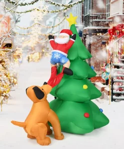 Outdoor Christmas Decorations Costway 6.5 Ft. Pre-lit LED Lights Christmas Inflatable Tree Santa Christmas Inflatable With Zipper 9 Outdoor Christmas Decorations Costway 6.5 Ft. Pre-lit LED Lights Christmas Inflatable Tree Santa Christmas Inflatable With Zipper -Christmas Tree Decorations Shop costway christmas inflatables cm21705us 4f 1000