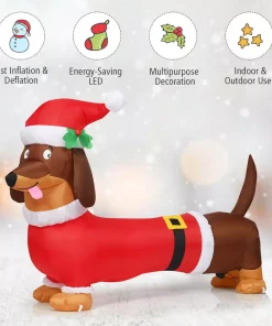 Outdoor Christmas Decorations Costway 5 Ft. Pre-Lit LED Lights Christmas Dog Christmas Inflatable With Waterproof Fan 11 Outdoor Christmas Decorations Costway 5 Ft. Pre-Lit LED Lights Christmas Dog Christmas Inflatable With Waterproof Fan -Christmas Tree Decorations Shop costway christmas inflatables cm22881us 44 1000