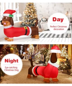 Outdoor Christmas Decorations Costway 5 Ft. Pre-Lit LED Lights Christmas Dog Christmas Inflatable With Waterproof Fan 9 Outdoor Christmas Decorations Costway 5 Ft. Pre-Lit LED Lights Christmas Dog Christmas Inflatable With Waterproof Fan -Christmas Tree Decorations Shop costway christmas inflatables cm22881us 4f 1000
