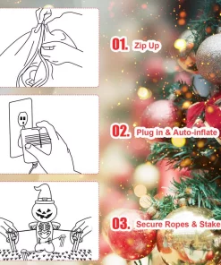 Outdoor Christmas Decorations Costway 7.5 Ft. Christmas Inflatable Lighted Santa Claus Stand On Archway Yard Decoration -Christmas Tree Decorations Shop costway christmas inflatables cm22883us fa 1000