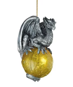 Christmas Tree Decorations Design Toscano 4 In. Protector Of The Gothic Portal Celtic Dragon 2010 Holiday Ornament