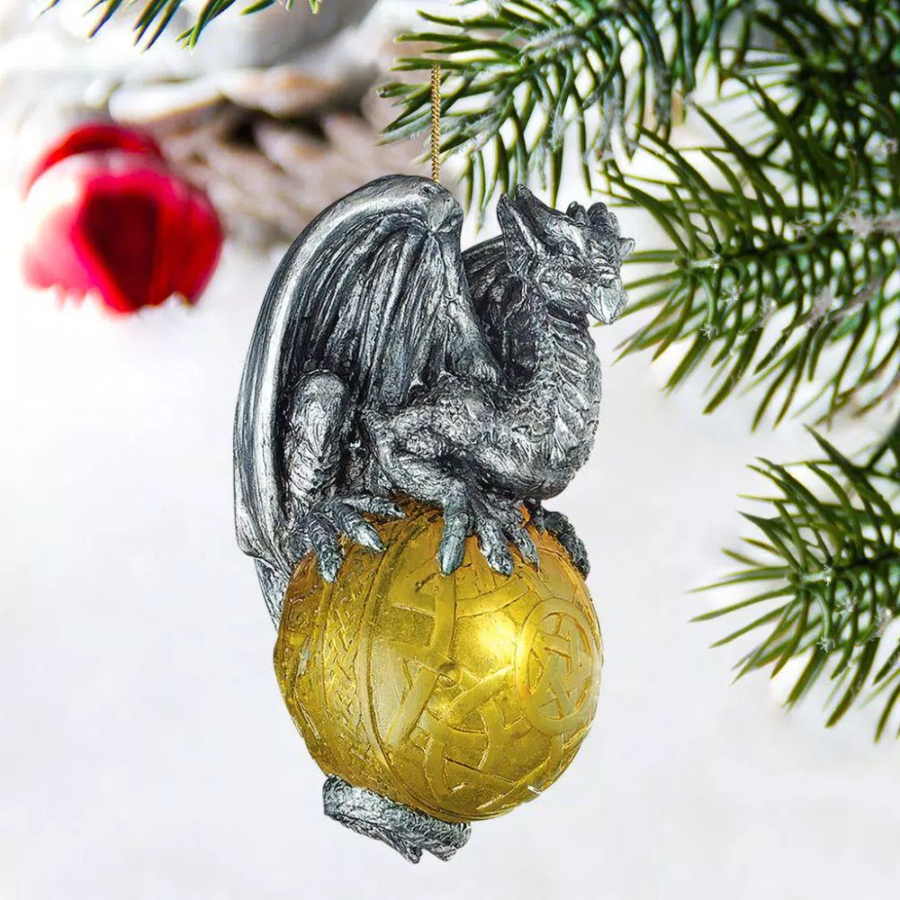 Christmas Tree Decorations Design Toscano 4 In. Protector Of The Gothic Portal Celtic Dragon 2010 Holiday Ornament 2 Christmas Tree Decorations Design Toscano 4 In. Protector Of The Gothic Portal Celtic Dragon 2010 Holiday Ornament - Image 2