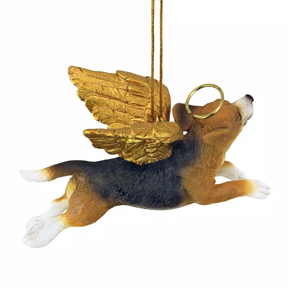 Christmas Tree Decorations Design Toscano 2.5 In. Honor The Pooch Beagle Holiday Dog Angel Ornament 5 Christmas Tree Decorations Design Toscano 2.5 In. Honor The Pooch Beagle Holiday Dog Angel Ornament - Image 5