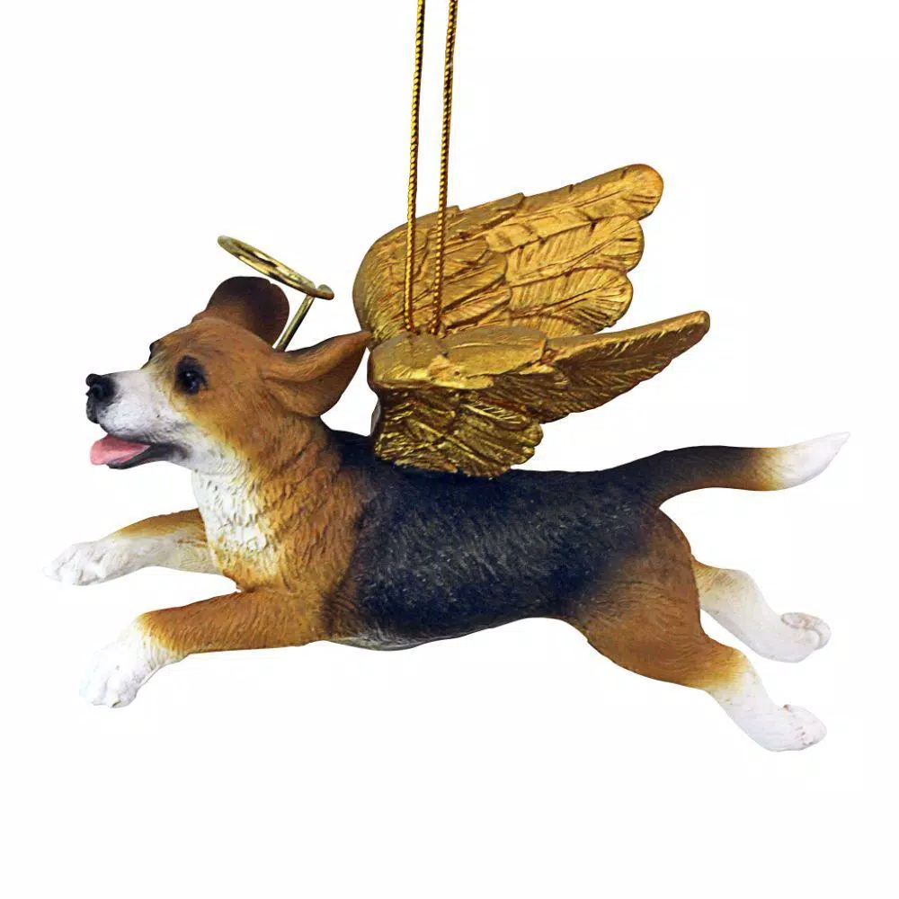 Christmas Tree Decorations Design Toscano 2.5 In. Honor The Pooch Beagle Holiday Dog Angel Ornament 3 Christmas Tree Decorations Design Toscano 2.5 In. Honor The Pooch Beagle Holiday Dog Angel Ornament - Image 3