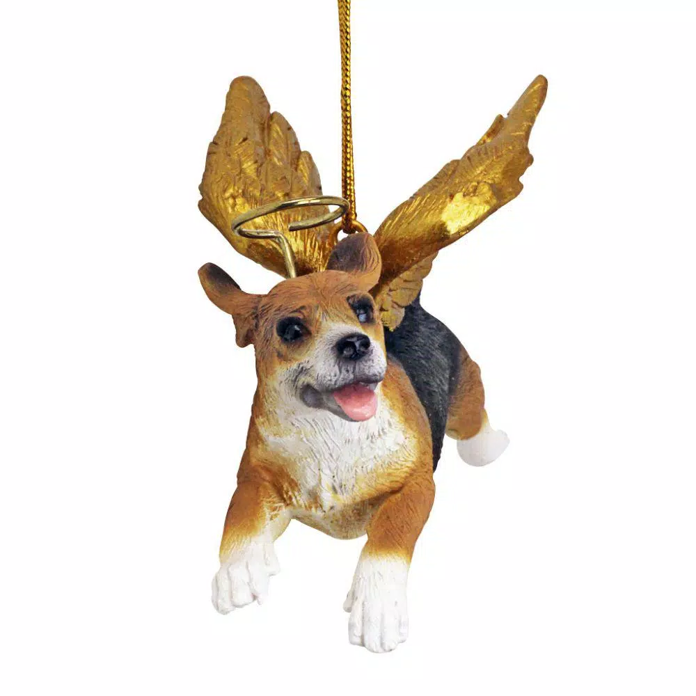 Christmas Tree Decorations Design Toscano 2.5 In. Honor The Pooch Beagle Holiday Dog Angel Ornament 2 Christmas Tree Decorations Design Toscano 2.5 In. Honor The Pooch Beagle Holiday Dog Angel Ornament - Image 2