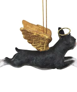 Christmas Tree Decorations Design Toscano 2.5 In. Honor The Pooch Boston Terrier Holiday Dog Angel Ornament -Christmas Tree Decorations Shop design toscano christmas ornaments jh170716 44 1000