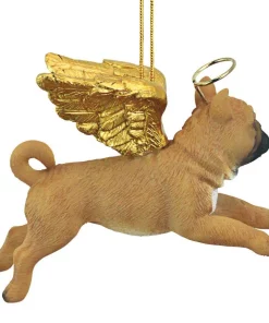 Christmas Tree Decorations Design Toscano 3 In. Honor The Pooch Pug Holiday Dog Angel Ornament -Christmas Tree Decorations Shop design toscano christmas ornaments jh170724 44 1000