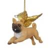 Christmas Tree Decorations Design Toscano 3 In. Honor The Pooch Pug Holiday Dog Angel Ornament