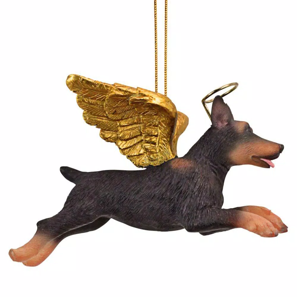 Christmas Tree Decorations Design Toscano 2.5 In. Honor The Pooch Doberman Holiday Dog Angel Ornament 5 Christmas Tree Decorations Design Toscano 2.5 In. Honor The Pooch Doberman Holiday Dog Angel Ornament - Image 5