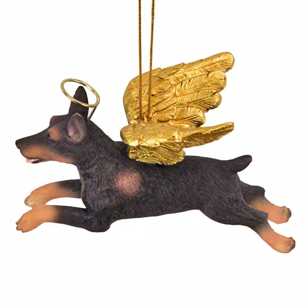 Christmas Tree Decorations Design Toscano 2.5 In. Honor The Pooch Doberman Holiday Dog Angel Ornament 3 Christmas Tree Decorations Design Toscano 2.5 In. Honor The Pooch Doberman Holiday Dog Angel Ornament - Image 3