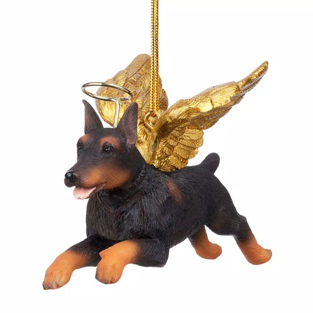 Christmas Tree Decorations Design Toscano 2.5 In. Honor The Pooch Doberman Holiday Dog Angel Ornament 1 Christmas Tree Decorations Design Toscano 2.5 In. Honor The Pooch Doberman Holiday Dog Angel Ornament