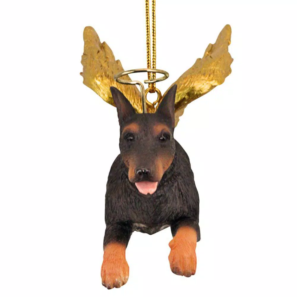 Christmas Tree Decorations Design Toscano 2.5 In. Honor The Pooch Doberman Holiday Dog Angel Ornament 2 Christmas Tree Decorations Design Toscano 2.5 In. Honor The Pooch Doberman Holiday Dog Angel Ornament - Image 2