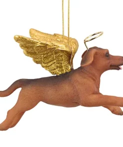 Christmas Tree Decorations Design Toscano 3 In. Honor The Pooch Dachshund Holiday Dog Angel Ornament -Christmas Tree Decorations Shop design toscano christmas ornaments jh170734 44 1000