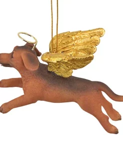 Christmas Tree Decorations Design Toscano 3 In. Honor The Pooch Dachshund Holiday Dog Angel Ornament -Christmas Tree Decorations Shop design toscano christmas ornaments jh170734 4f 1000