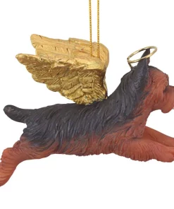 Christmas Tree Decorations Design Toscano 2.5 In. Honor The Pooch Yorkie Holiday Dog Angel Ornament -Christmas Tree Decorations Shop design toscano christmas ornaments jh170737 44 1000