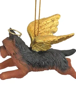 Christmas Tree Decorations Design Toscano 2.5 In. Honor The Pooch Yorkie Holiday Dog Angel Ornament -Christmas Tree Decorations Shop design toscano christmas ornaments jh170737 4f 1000