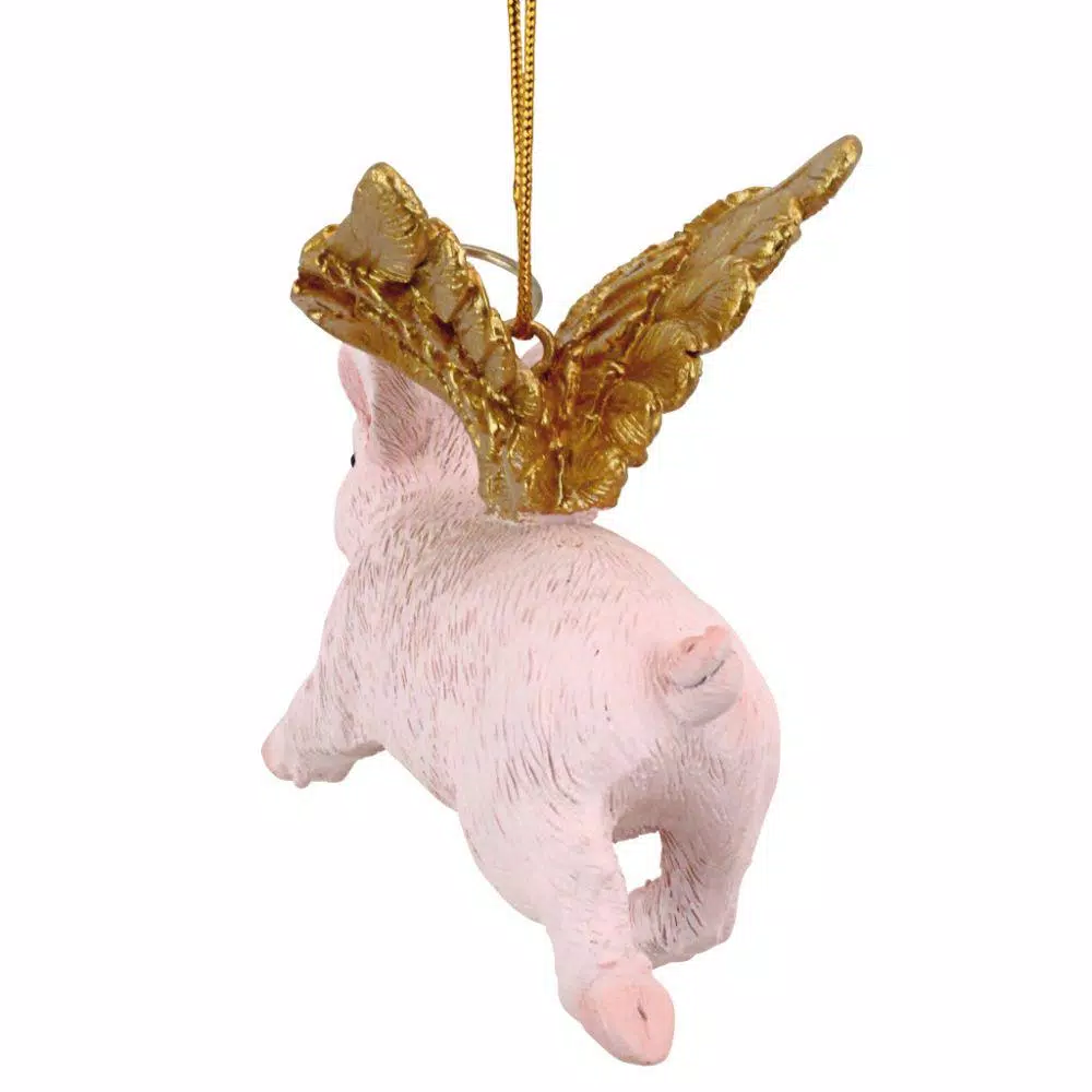 Christmas Tree Decorations Design Toscano 3 In. Hog Heaven Flying Pig Angel Holiday Ornament 4 Christmas Tree Decorations Design Toscano 3 In. Hog Heaven Flying Pig Angel Holiday Ornament - Image 4