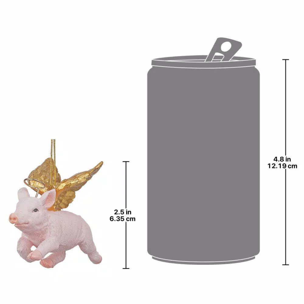 Christmas Tree Decorations Design Toscano 3 In. Hog Heaven Flying Pig Angel Holiday Ornament 7 Christmas Tree Decorations Design Toscano 3 In. Hog Heaven Flying Pig Angel Holiday Ornament - Image 7