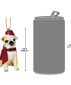 Christmas Tree Decorations Design Toscano 3.5 In. Bulldog Holiday Dog Ornament Sculpture -Christmas Tree Decorations Shop design toscano christmas ornaments jh576304 4f 1000