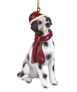 Christmas Tree Decorations Design Toscano 3.5 In. Dalmatian Holiday Dog Ornament Sculpture