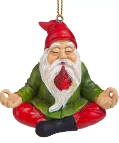 Christmas Tree Decorations Design Toscano 2.5 In. Zen Gnome Holiday Ornament