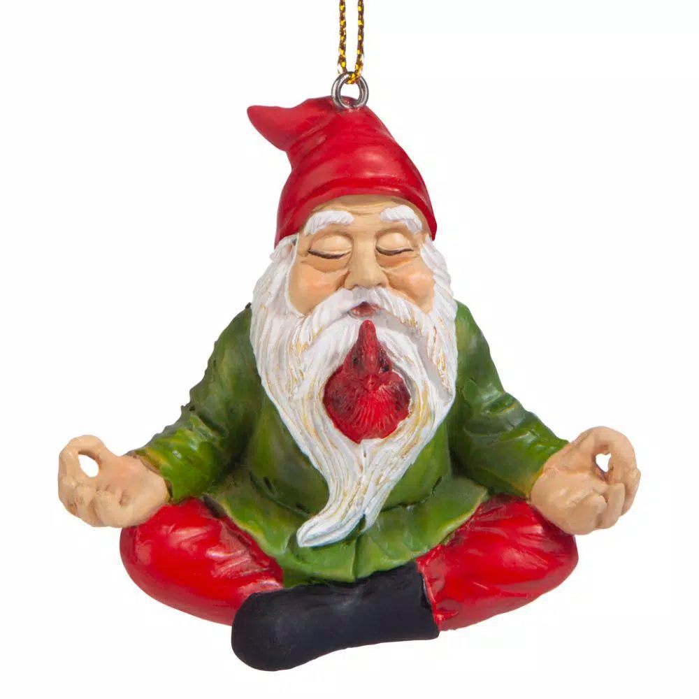 Christmas Tree Decorations Design Toscano 2.5 In. Zen Gnome Holiday Ornament 1 Christmas Tree Decorations Design Toscano 2.5 In. Zen Gnome Holiday Ornament