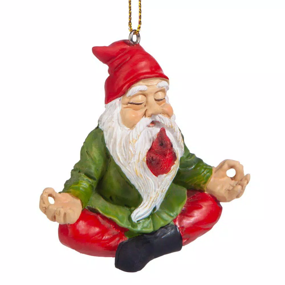 Christmas Tree Decorations Design Toscano 2.5 In. Zen Gnome Holiday Ornament 2 Christmas Tree Decorations Design Toscano 2.5 In. Zen Gnome Holiday Ornament - Image 2
