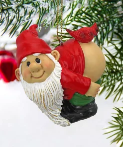 Christmas Tree Decorations Design Toscano 2 In. Loonie Moonie Gnome Holiday Ornament -Christmas Tree Decorations Shop design toscano christmas ornaments qm17011 fa 1000