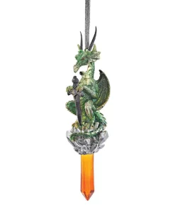 Christmas Tree Decorations Design Toscano 6.25 In. Cicles, The Gothic Dragon Collectible Holiday Ornament