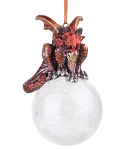 Christmas Tree Decorations Design Toscano 3.5 In. The Pensive Percher Dragon 2018 Collectible Holiday Ornament -Christmas Tree Decorations Shop design toscano christmas ornaments qs293582 44 1000